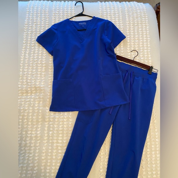 Mandala Pants & Jumpsuits Mandala Womens Scrub Set Galaxy Blue Poshmark